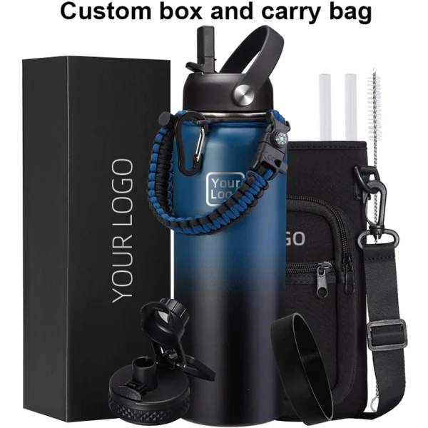 Custom box and carry bag for water bottle