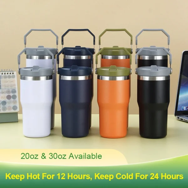 Stainless Steel Tumbler with Straw