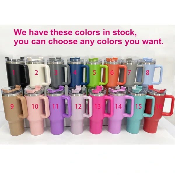 different colors tumblers